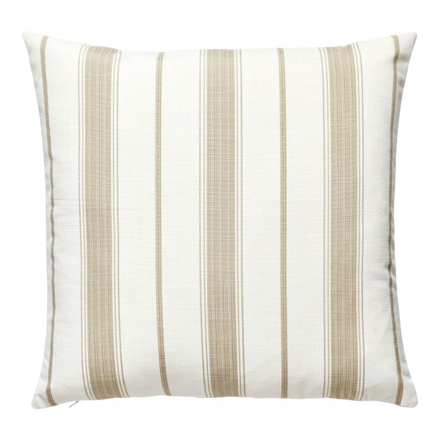 Scalamandre 22" x 22" Sconset Outdoor Pillow in Linen For Sale
