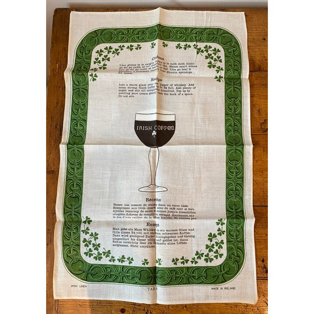 Pair of Vintage Irish Linen Tea Towels, Tara, Made in Ireland For Sale In Portland, OR - Image 6 of 12