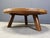 Rustic Large Brutalist Round Tripod Wooden Coffee Table, 1960s For Sale - Image 3 of 15