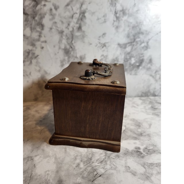 Vintage Wood Cork Coaster Set - 8 Drawer Coasters in Chest For Sale - Image 11 of 17