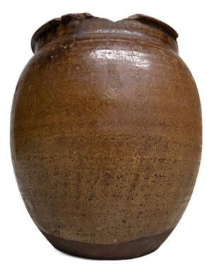 Japanese Glazed Earthenware Jar, 1890s