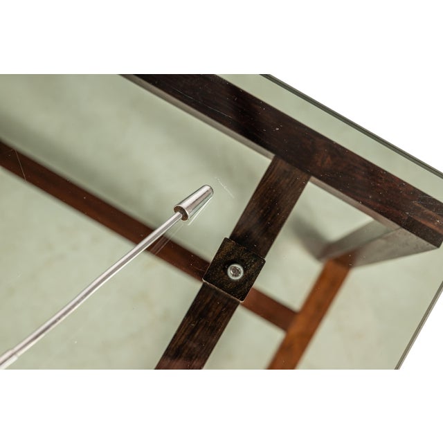 Brown Rare Mid-Century Danish Modern Rosewood & Smoked Glass End Table by Henning Nørgaard for Komfort of Denmark, C. 1960's For Sale - Image 8 of 14