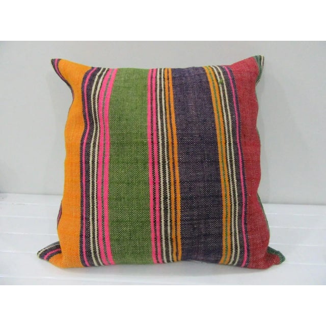 Handwoven Turkish Kilim Pillow Cover For Sale - Image 4 of 4