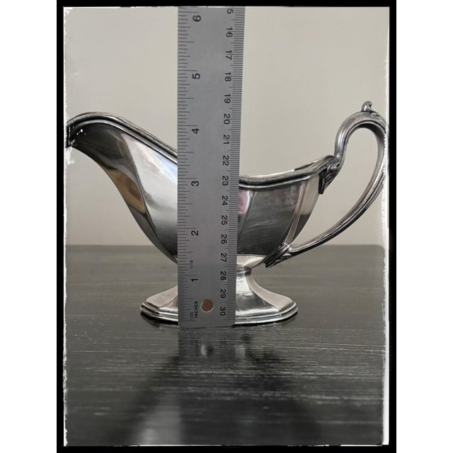 1950s Vintage SilverPlate Gravy Boat Jug 1007-C For Sale - Image 5 of 6