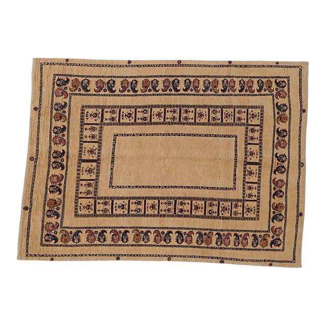 1990s Vintage Signed Persian Kashkuli Rug For Sale