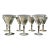 Vintage Willow Moon Champagne Glasses, Set of 7 - By Pioneer - Mid Century Etched Crystal Sparkling Wine Coupes For Sale