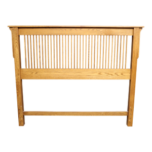 Contemporary Mission Oak Queen Headboard