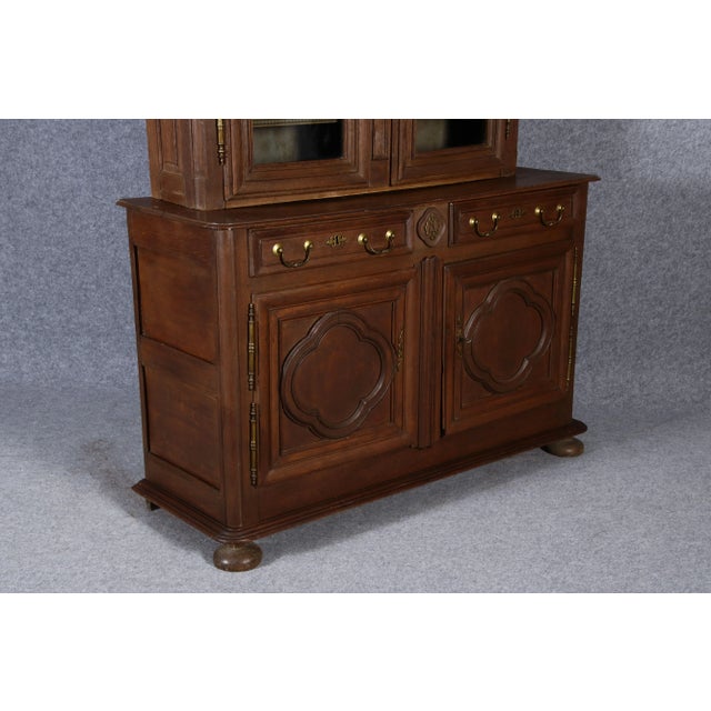 Antique Baroque Cupboard with Display Case Top, 18th Century For Sale - Image 18 of 18