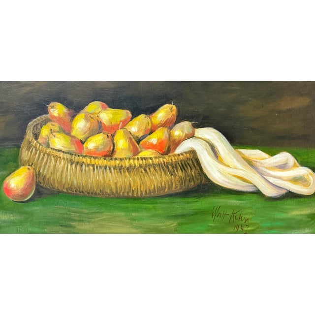 Wood Walt Kuhn (1877–1949) Still Life with Pears in Basket, 1947 For Sale - Image 7 of 15
