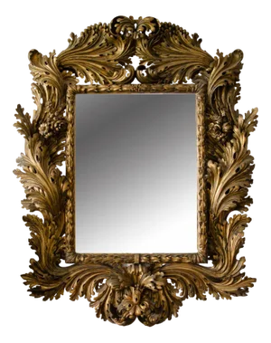 Baroque Carved Linden Wood Mirror, 1730s