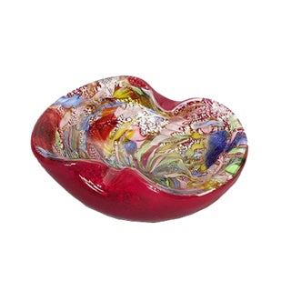 Vintage Glass Bowl by Dino Martens for Aureliano Toso For Sale
