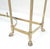 Mid-Century Modern Italian Hoof Feet Brass Frame Base 3/4" Glass Top Console Hall Table For Sale - Image 3 of 13