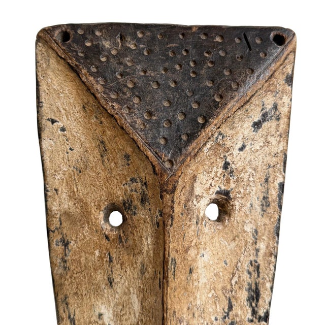 Tribal Abstract Vintage Lega Mask on Stand For Sale - Image 3 of 5