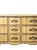A charming vintage French Provincial triple dresser finished in a warm butter yellow paint, featuring a graceful...