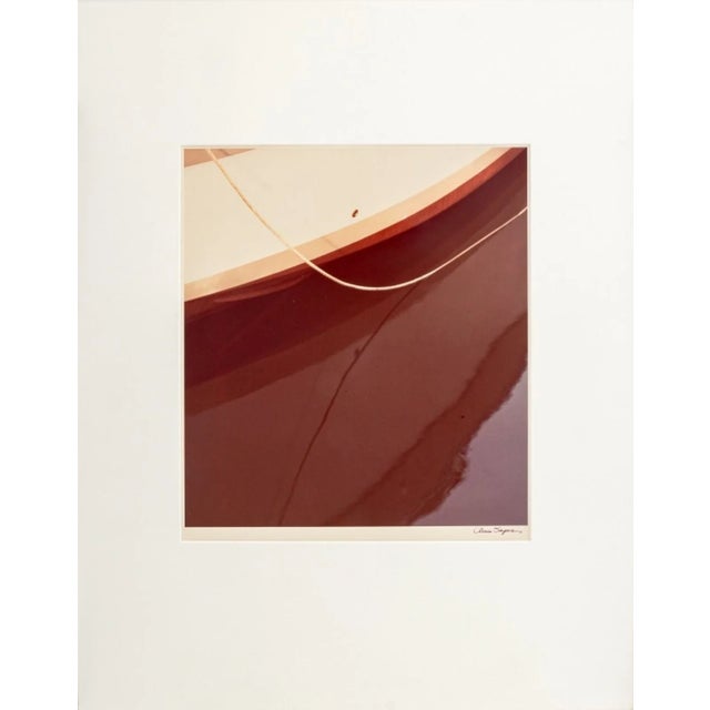 Contemporary Anne Sager Boat Reflections Original Framed Print For Sale - Image 3 of 6
