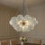 Aloadecor 27'' Modern Glam Cluster Chandelier 6 Lights Pendant With Hand Blown Textured Glass Globes and Chrome Finish For Sale - Image 4 of 8