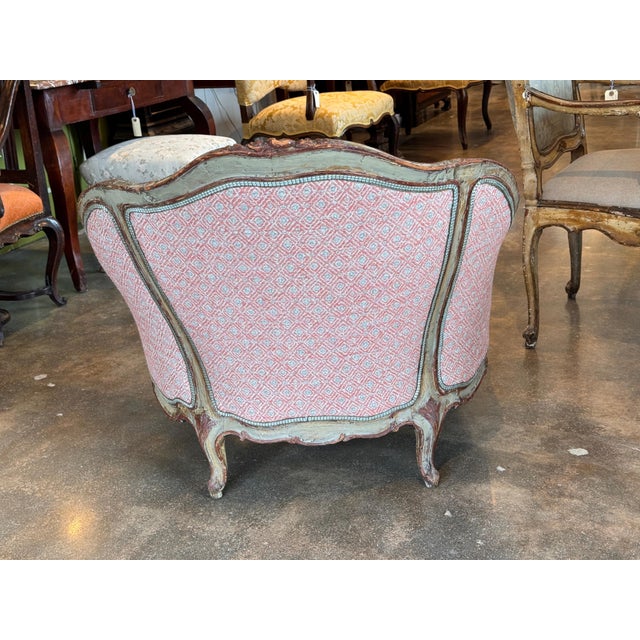 19th Century Italian Painted Bergère For Sale - Image 9 of 9