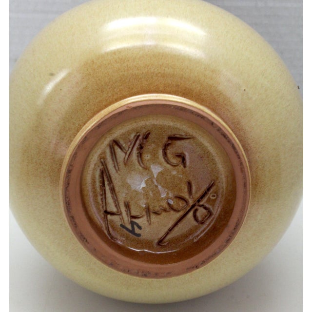 1970s Signed by Marcel Garcia Arroyo MCM Master Ceramic Scupltural Ribbon Vase - 11" For Sale - Image 5 of 15