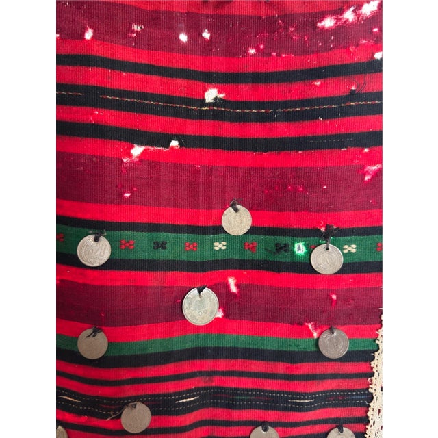 Vintage Bulgarian Folk Costume Apron, Prestilka For Sale - Image 15 of 17