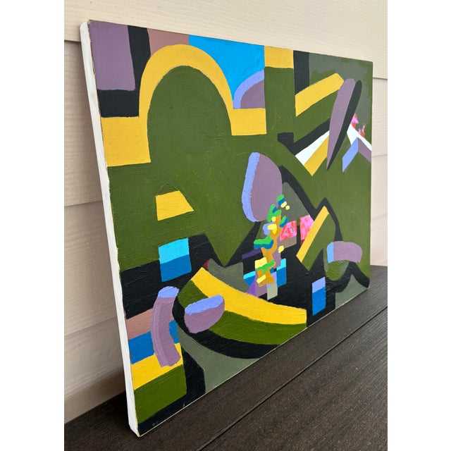 David Mac Innes “Campfire Light” 2002 #70 Abstract Original Painting on Canvas. The painting is signed, dated, titled, and...