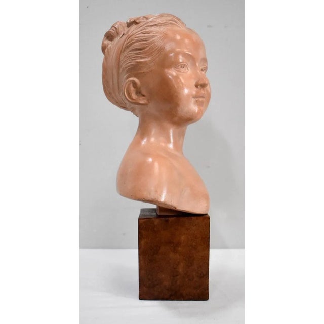 Terracotta Bust of Louise Brongniart After Houdon, 1900 For Sale - Image 16 of 18
