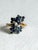 1970s Vintage 14k Yellow Gold Victorian Revival Sapphire & Diamond Waterfall Cluster Ring, Size 7.25 For Sale - Image 5 of 9