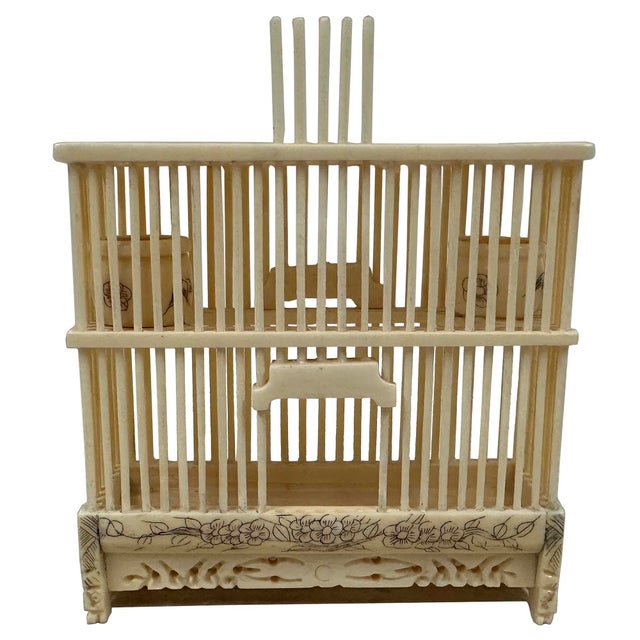 Mid-20th Century Chinese Bone Carved Cricket Cage. For Sale In Los Angeles - Image 6 of 10