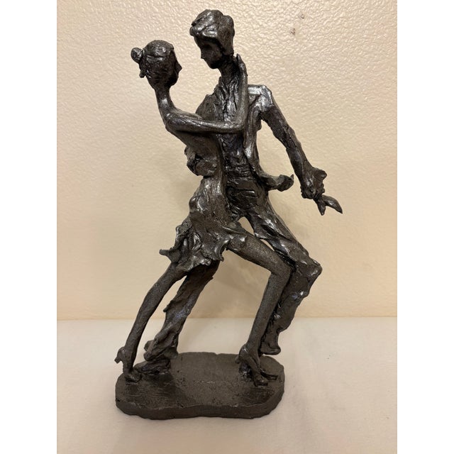 Vintage Mid-Century Style Brutalist Dancing Couple Sculpture - 14.5" For Sale - Image 4 of 4