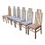 1970s Abel Gonzalez White Lacquer Modern Tall Back Dining Room Chairs For Sale