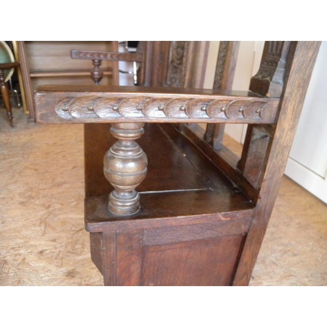 Antique Renaissance Bench with Carved Figure, 1880 For Sale - Image 17 of 18