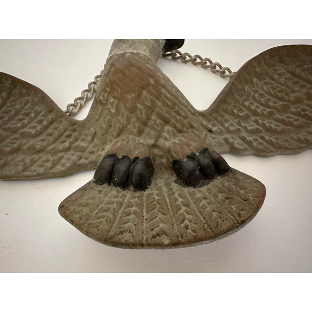 Mid-Century Modern Vintage Mid 20th Century Metal Eagle Wall Decor For Sale - Image 3 of 10