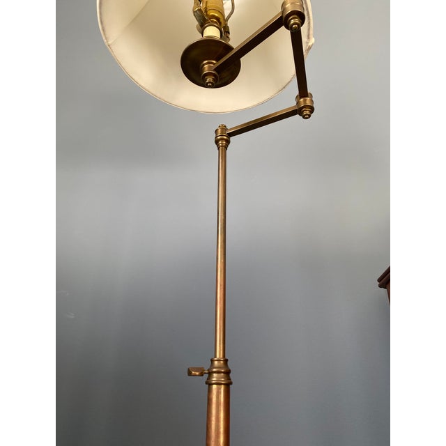 English Vintage Brass Floor Lamp For Sale - Image 3 of 5