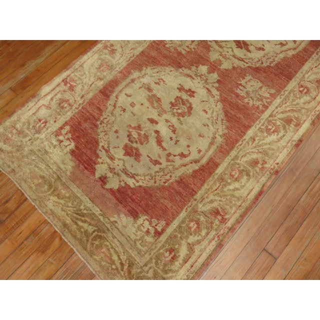 Antique Muted Turkish Floral Runner - 3'5" x 9'2" For Sale In New York - Image 6 of 12