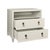 Worlds Away Matthew Izzo Home Corine Antique White Matte Lacquer Fluted Front Side Table For Sale - Image 4 of 7