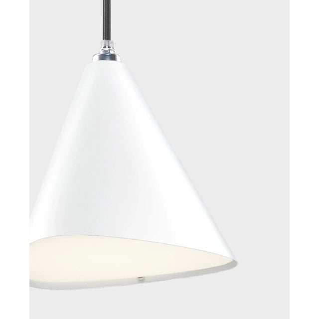 Daniel Becker 'Emily III' pendant lamp in matte white for Moss Objects. Designed by Berlin luminary Daniel Becker and...