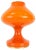 Orange Glass Table Lamp attributed to Valasske Mezirici, 1970s For Sale