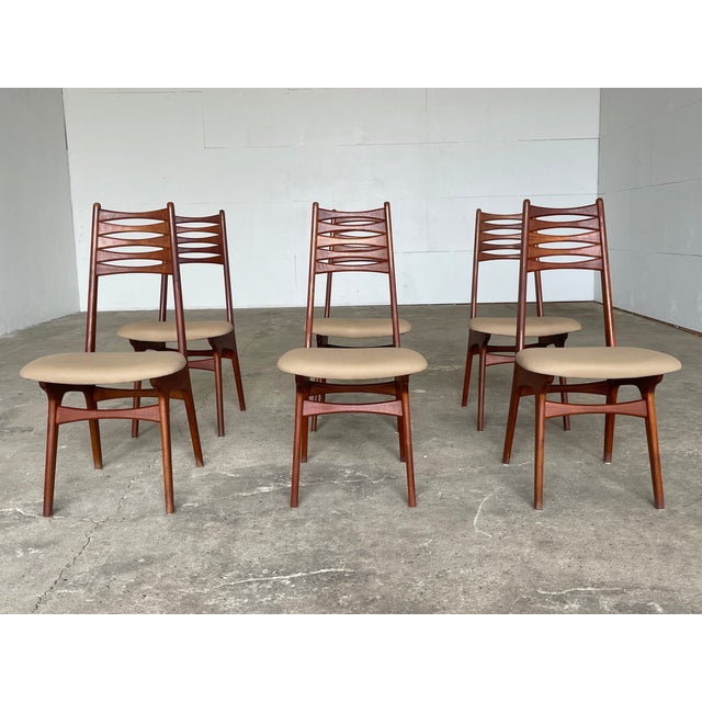 Mid-Century Modern Vintage Danish Teak Dining Chairs from Boltinge Stolefabrik, 1960s, Set of 6 For Sale - Image 3 of 10