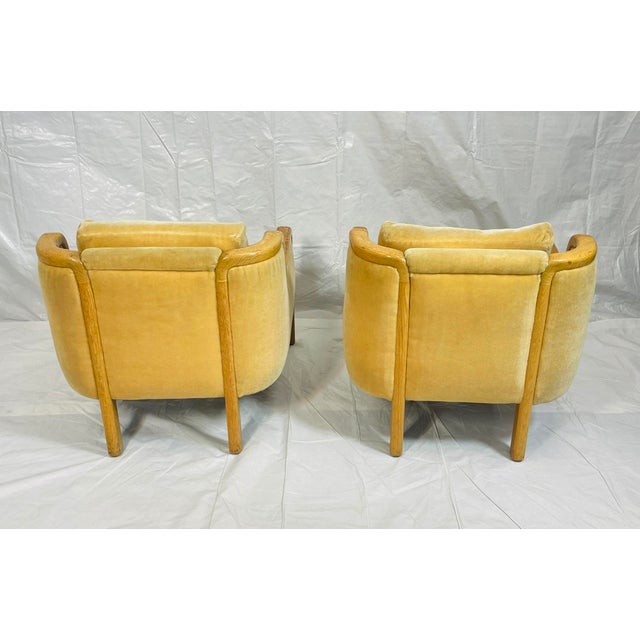 Yellow Pair of Mid-Century Modern Lounge Chairs by Monteverdi-Young, Los Angeles 1977 For Sale - Image 8 of 18