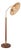 1950s Mid-Century Modern Double Shade Floor Lamp, Wood, Metal, Fabric For Sale
