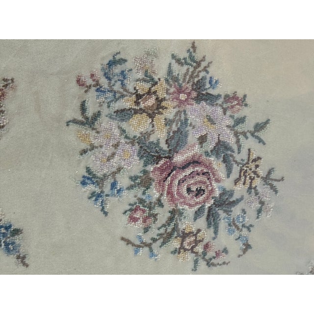 Early 20th Century Early 20th Century Victorian Embroidery Under Glass Oval Serving Tray With Pierced Handles – 13.25” For Sale - Image 5 of 7