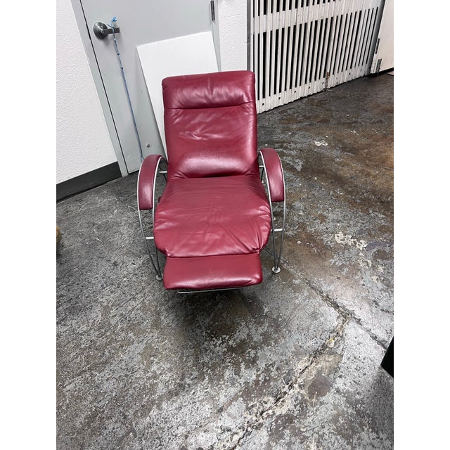 Percival Lafer for Lafer Furniture Billie Leather Recliner For Sale In San Francisco - Image 6 of 12