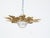 Pair of Gilt Bronze Midcentury Sunburst Light Fixtures with Frosted Glass For Sale In Atlanta - Image 6 of 12