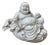 Small Finish Off White Color Porcelain Happy Buddha Statue For Sale