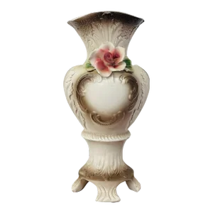 Vintage Italian Capodimonte Rose Urn