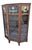 Wood Antique Arts & Crafts Oak China Cabinet With Leaded Floral Glass, C. 1900 For Sale - Image 7 of 18