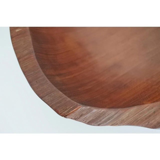Brown French Hand-Carved Free-Form Wood Dish, 1960s For Sale - Image 8 of 9