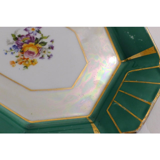 Art Deco Cake Plate with Floral Motif in Porcelain from Limoges, 1940s-1950s For Sale - Image 12 of 13