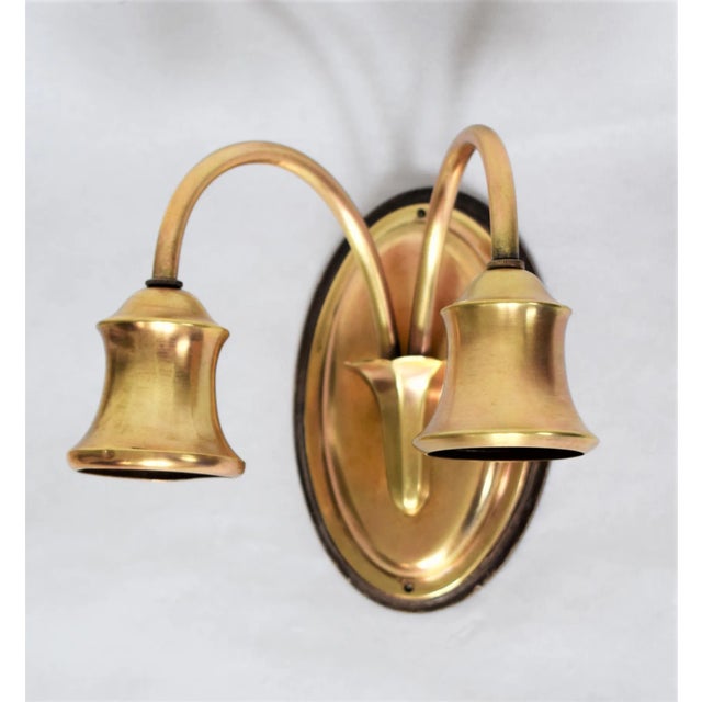 Art Deco Wall Lamp in Brass For Sale - Image 3 of 5