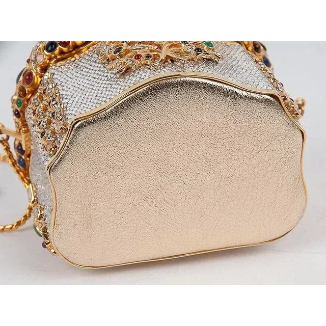 80s Judith Leiber Snuff Box Gemme Russe Cristallo Gemstones Crystal Minaudière Evening Bag Vintage For Sale In Los Angeles - Image 6 of 15