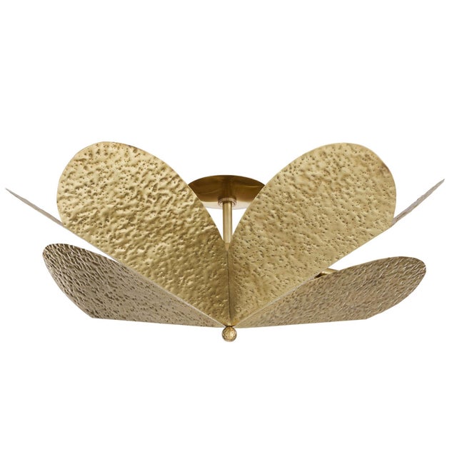 2020s Arteriors Home Lucinda Gold Brass Flush Mount For Sale - Image 5 of 10